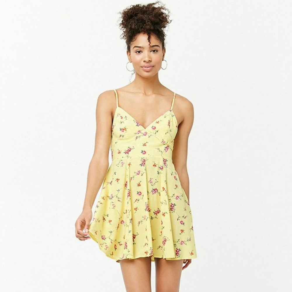 Forever 21 floral cami mini dress
